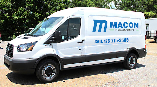 macon pressure washing van